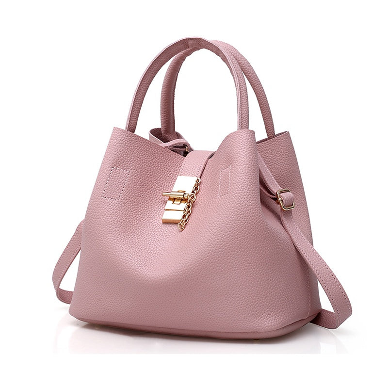 IELGY elegant pu leather fashion bucket messenger bag women