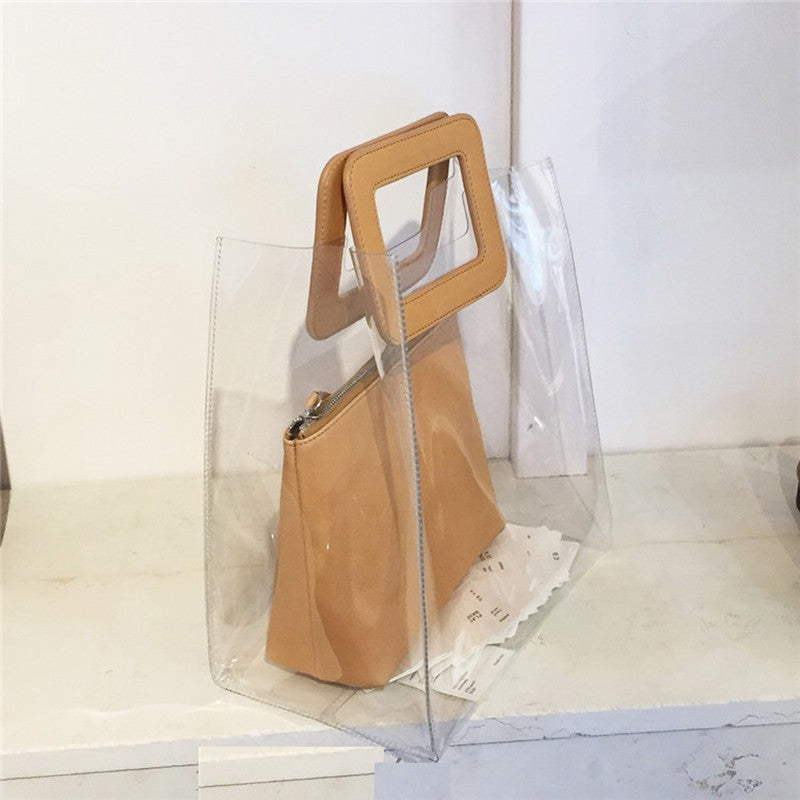 Transparent Jelly Bag PVC Shopping Bag Tote Bag