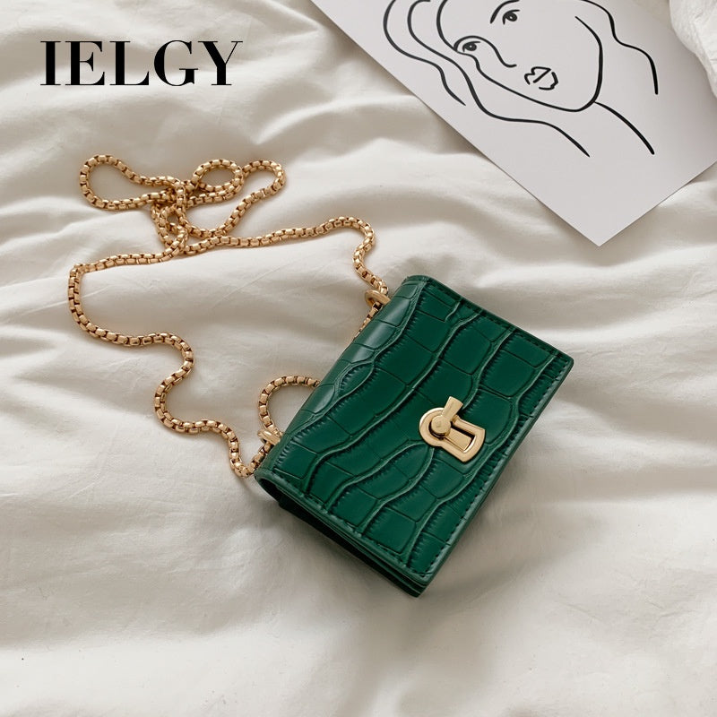 IELGY fashion women shoulder bags crocodile pattern square crossbody bags