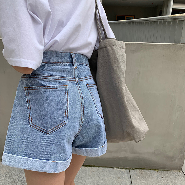 IELGY Women's high waist slimming jeans shorts