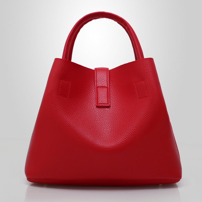 IELGY elegant pu leather fashion bucket messenger bag women