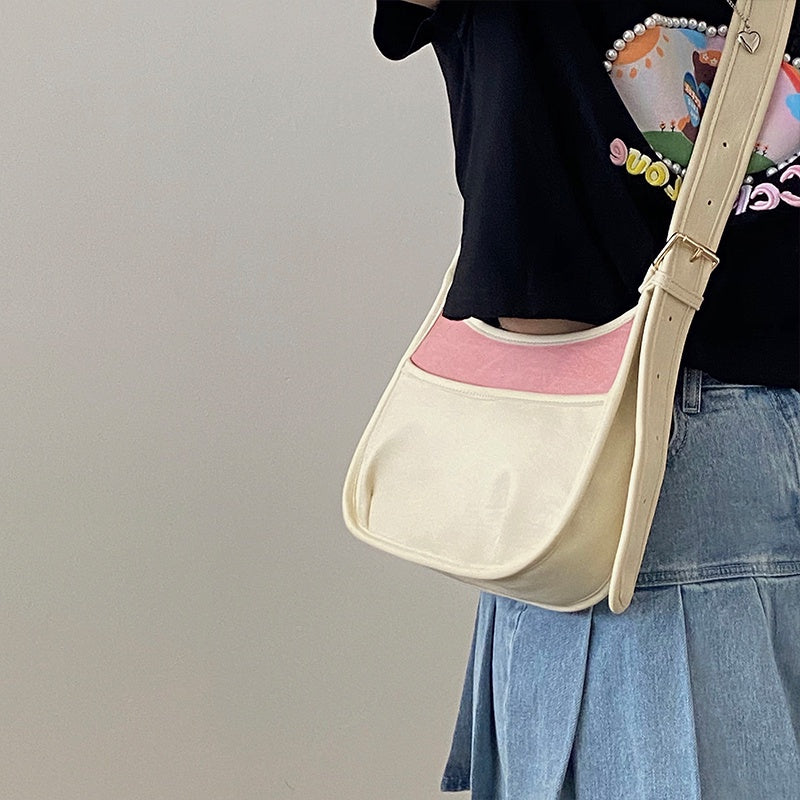 IELGY hit color casual diagonal bag women fashion one-shoulder trend