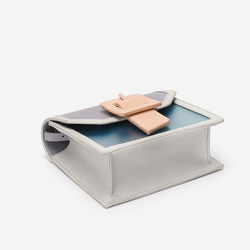 IELGY cross-body summer vitality High-class sense jelly bag fashion western style portable generous button exquisite style contrast color