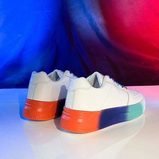 IELGY Korean style flat round toe color matching casual shoes