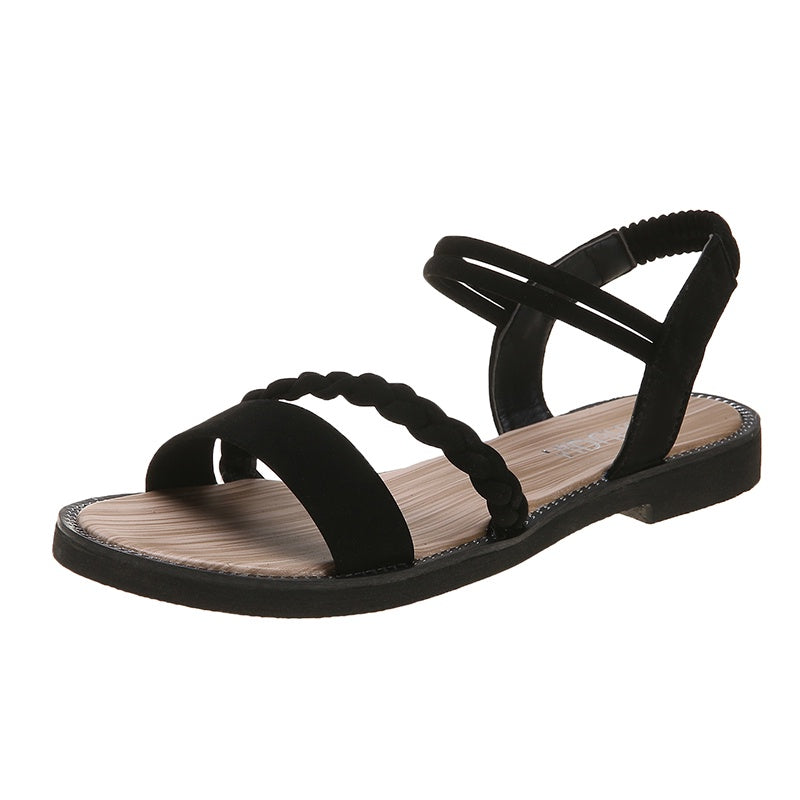 IELGY sandals flat-bottomed work wear fairy style all-match women's shoes
