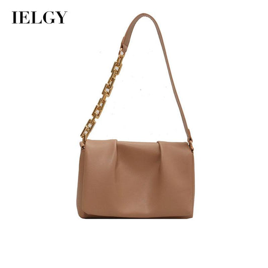IELGY thick chain small design solid color shoulder diagonal
