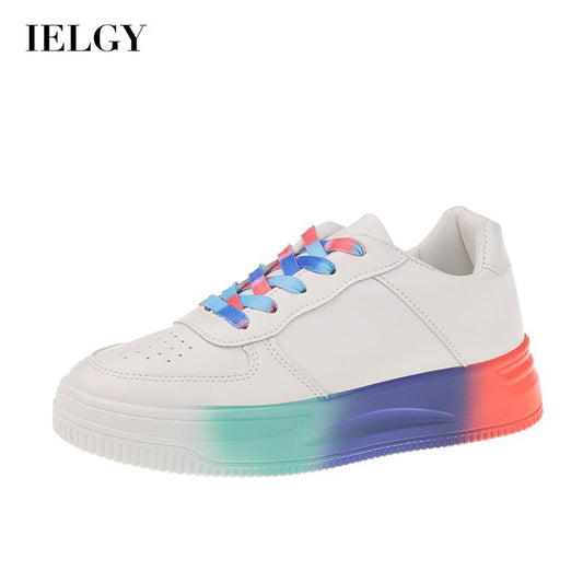 IELGY Korean style flat round toe color matching casual shoes
