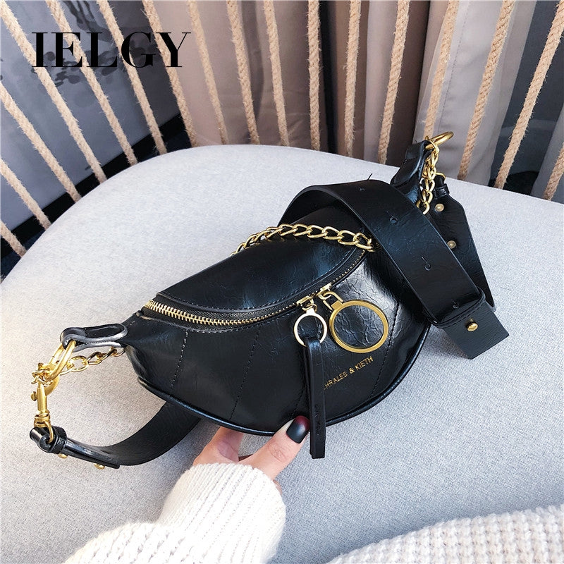 Ielgy 2020 spring and summer net red new versatile waist bag women's ins super hot fashion chest bag Single Shoulder Messenger fashion chain small bag