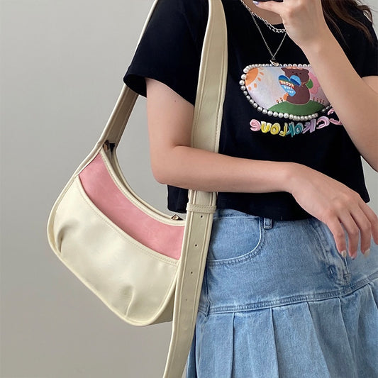 IELGY hit color casual diagonal bag women fashion one-shoulder trend