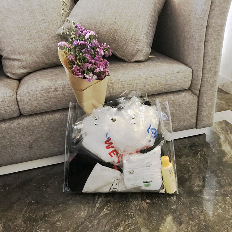 Ins transparent package PVC jelly package shopping beach bag