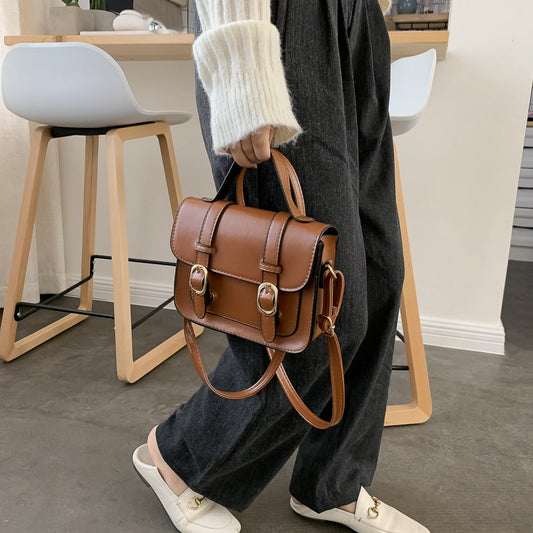 IELGY College style British retro postman bag with one shoulder and one shoulder for Japanese students