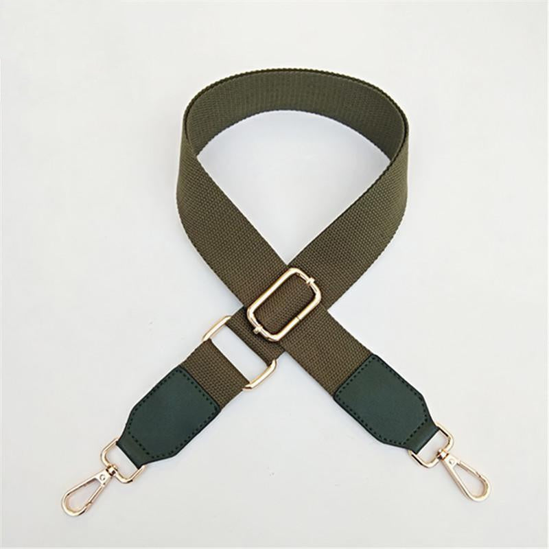 IELGY Fashion Solid Color Canvas Wide Shoulder Strap Accessories Adjustable All-match