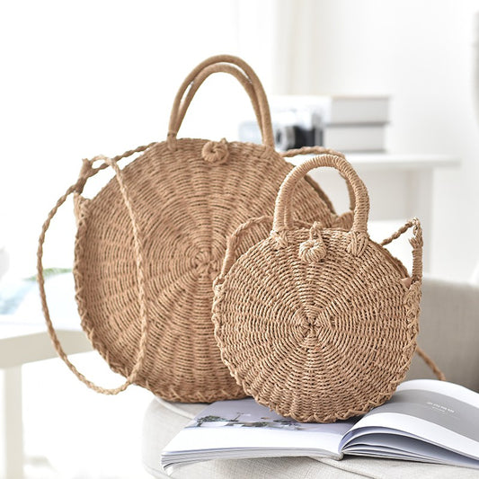 Ins super fire grass package beach bag round package