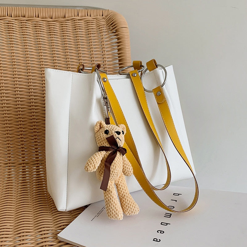 IELGY Metal Ring Simple Large Capacity One-shoulder Tote Bag