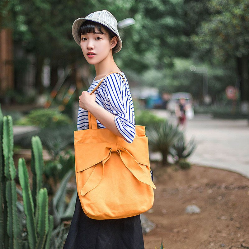 IELGY Canvas Bags Vintage Art Bags Big Bows