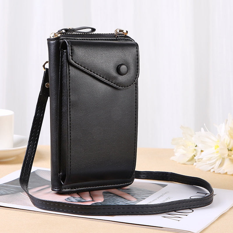 IELGY ladies simple solid color small diagonal bag multi-function mobile phone summer all-match