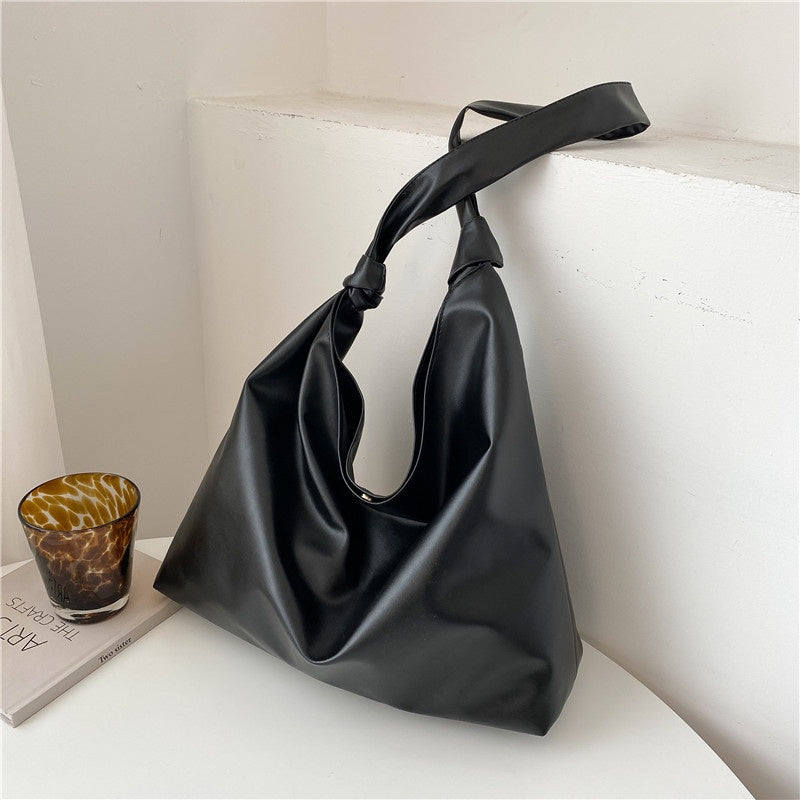 IELGY casual simple soft face solid color ladies big bag
