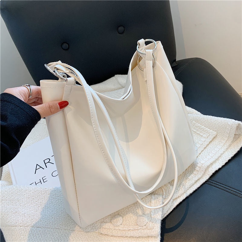 IELGY solid color Korean large-capacity fashion tote bag all-match in class