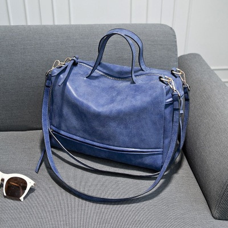 IELGY Handbag shoulder bag scrub machine bag retro diagonal big bag lady