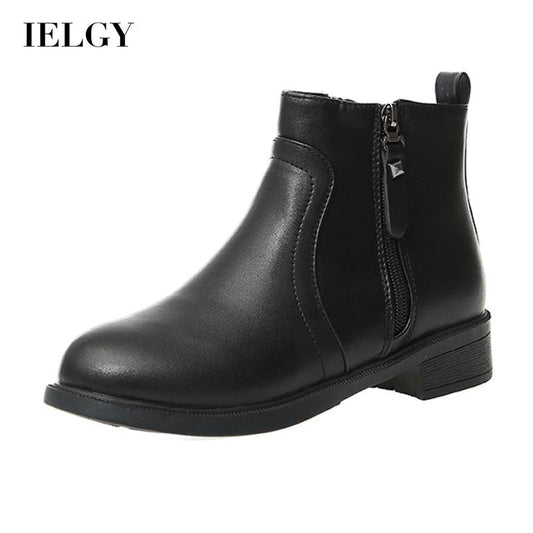 IELGY Fashion Women'sWomen's Black Martin Ankle Boots with Comfortable Platform