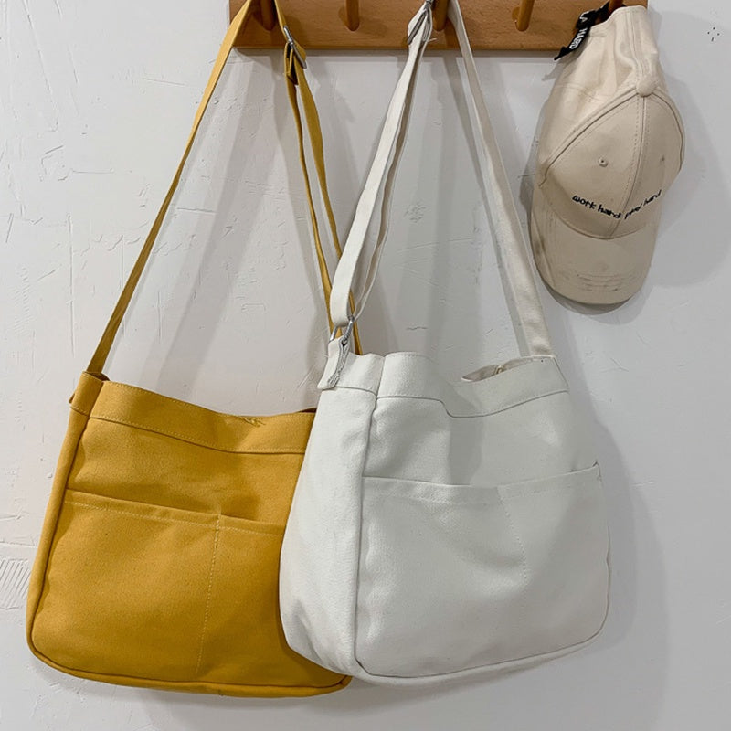 IELGY bag women's shoulder retro canvas bag large capacity all-match messenger bag tide