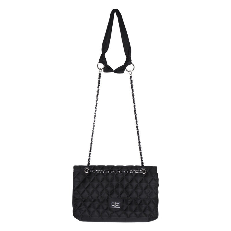 IELGY Women's Bags New Rhombus Large-capacity Nylon Bags Retro Chains Diagonal Shoulder Tote Bags