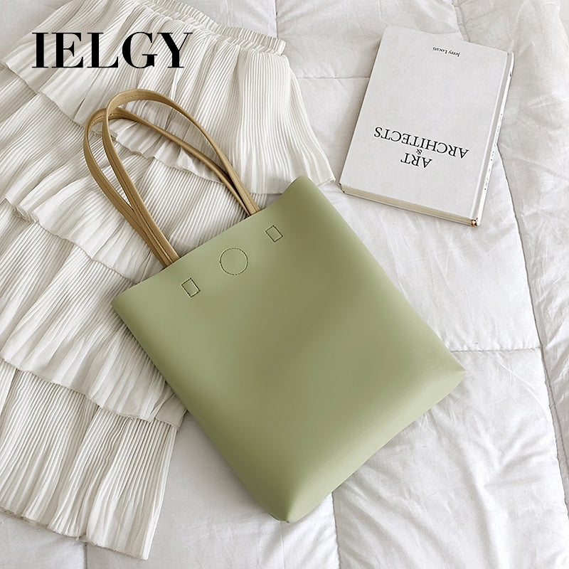 IELGY High-class sense of foreign-capacity large-capacity simple Korean version of the tide one-shoulder bag hand-held tote