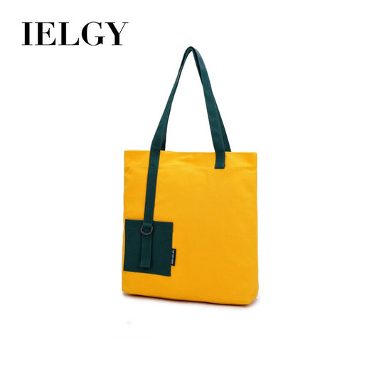 IELGY Shoulder bag female big package Korean simple wild canvas bag