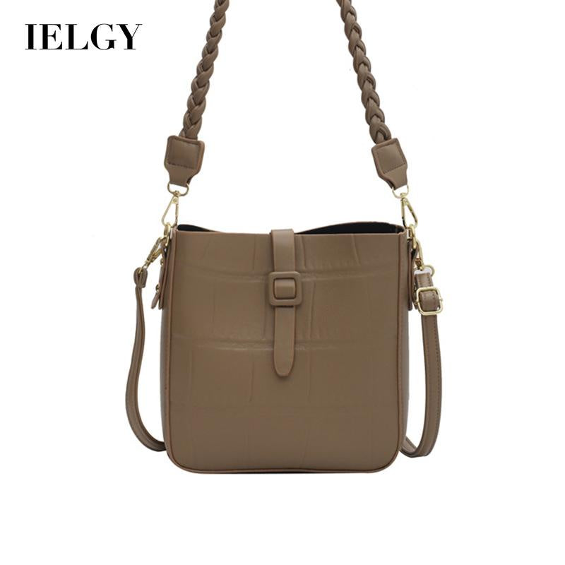 IELGY Fashion Ladies Large-capacity Korean Style Diagonal Bag Soft Leather Belt Buckle