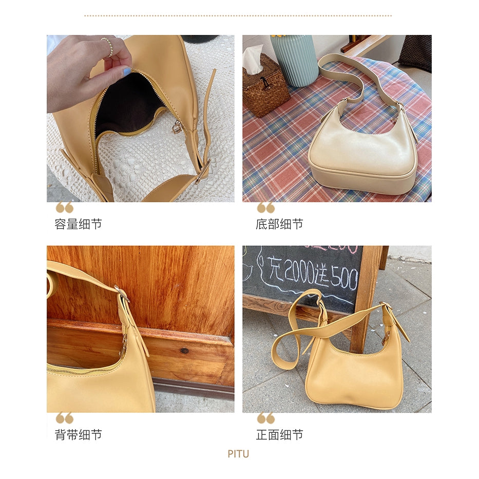 IELGY Baobao female retro armpit medieval bag hand-held crescent Single Shoulder Messenger dumpling baonv Chao