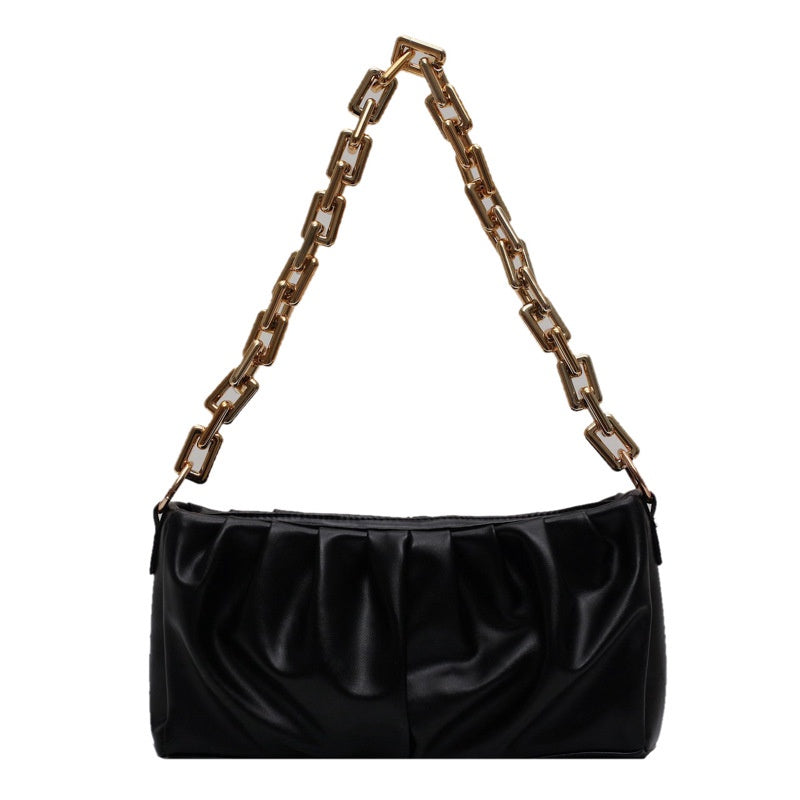 IELGY  Fold chain small bag women fashion single shoulder bag Korean version oblique satchel