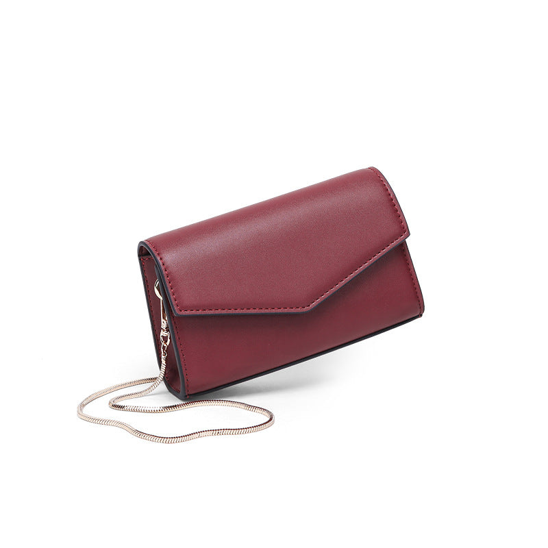 IELGY Women's bag crossbody casual black Korean version, fashion chain one shoulder versatile PU