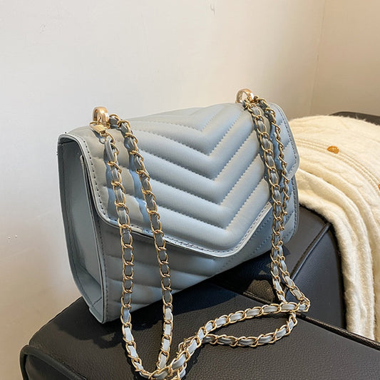 IELGY Fashion Solid Color Texture Comfortable Shoulder Strap Square Crossbody Bag