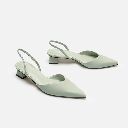 IELGY Simple pointed toe square heel sandals women