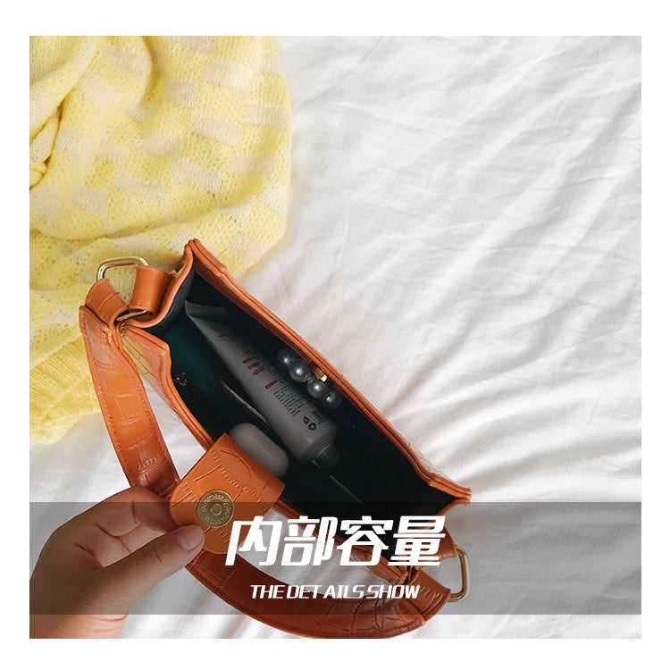 IELGY Vintage crocodile style single shoulder bag