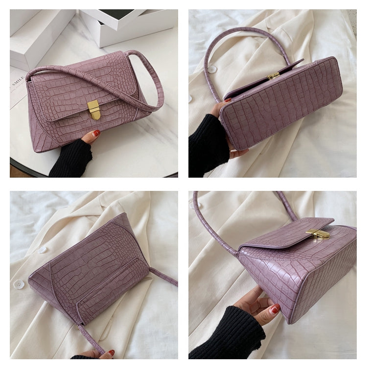 IELGY Crocodile stick underarm bag for women