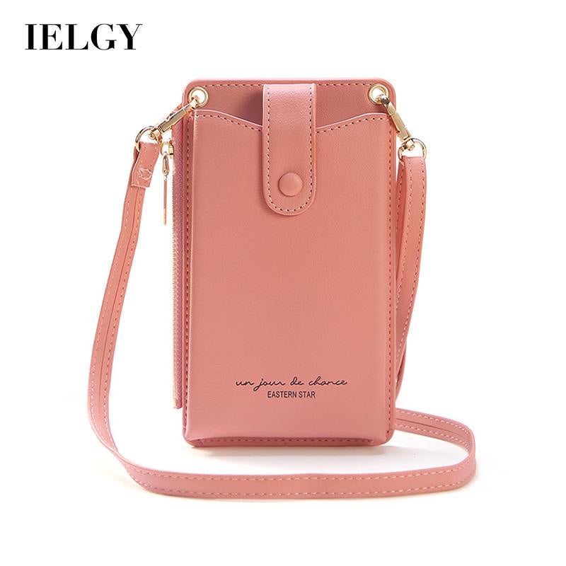 IELGY ladies mobile phone bag Korean style lychee zipper small coin purse