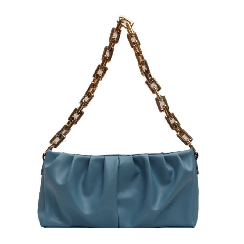 IELGY  Fold chain small bag women fashion single shoulder bag Korean version oblique satchel