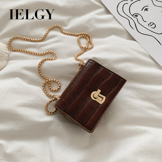 IELGY fashion women shoulder bags crocodile pattern square crossbody bags