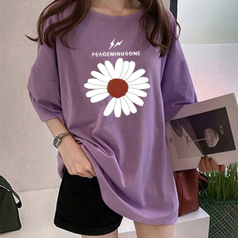 IELGY Women's loose printed short sleeve t-shirt