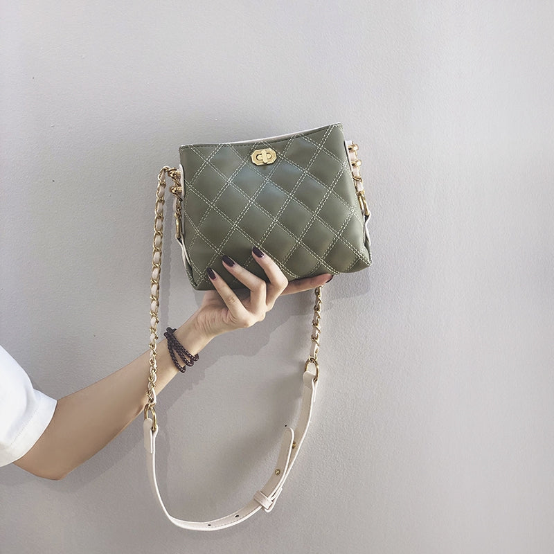 IELGY Chain bag, foreign fashion, wild, oblique, fragrant, rhyme, small bag, tide