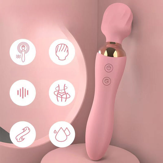 YOUTHAV Double-headed vibrator with heating and variable frequency, female masturbator, adult sex toy, sex toys, AV stick