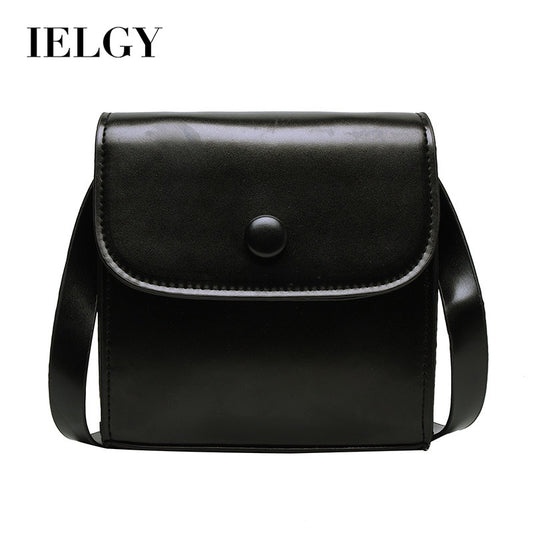 IELGY Retro messenger bag Hong Kong style all-match square bag Korean version of simple solid color large capacity single shoulder