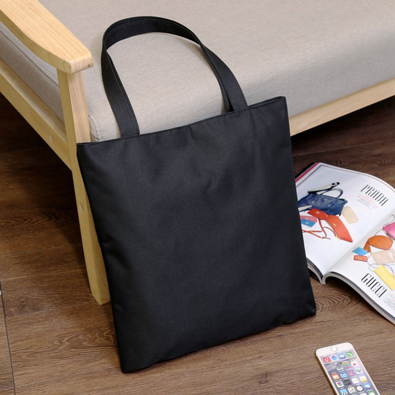 Solid color canvas bag art female shoulder canvas bag