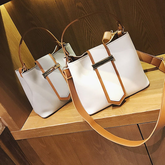 IELGY New portable bucket bag handbag shoulder bag Messenger bag