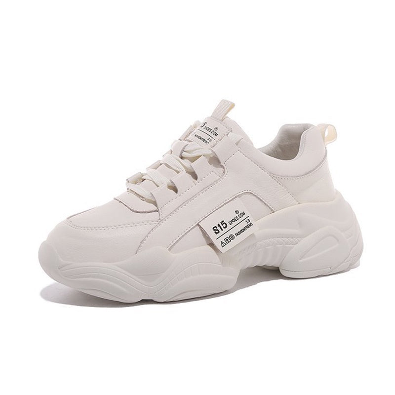 IELGY Fashion Harajuku White Platform Sneakers