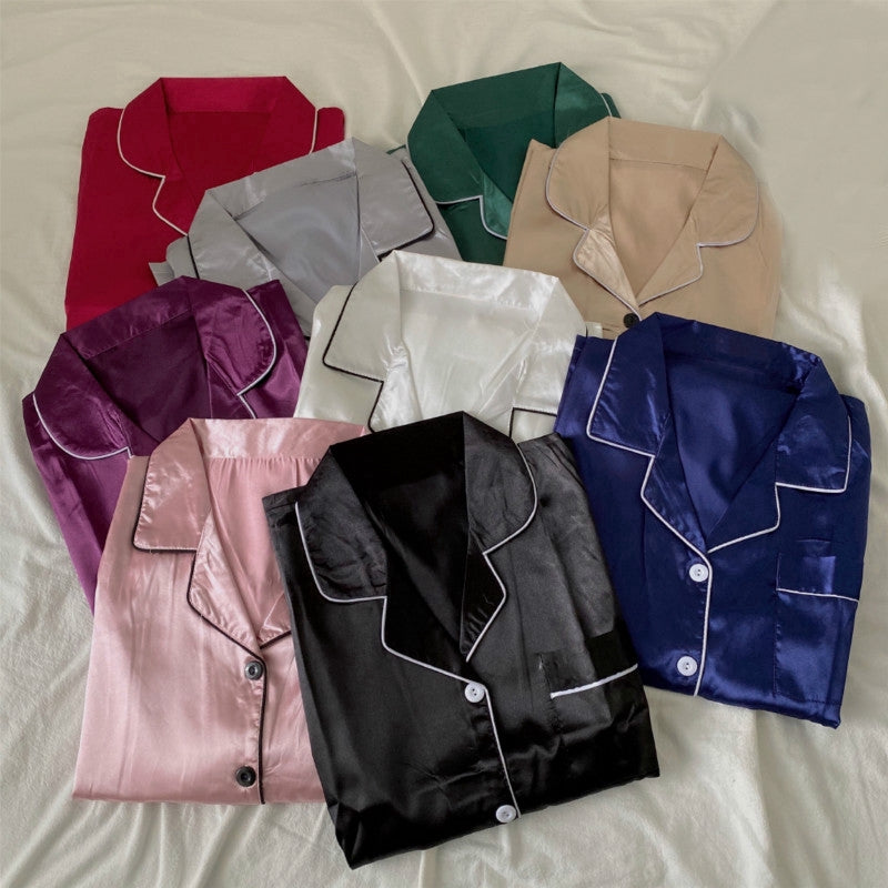 IELGY Summer ice silk exotic pajamas set