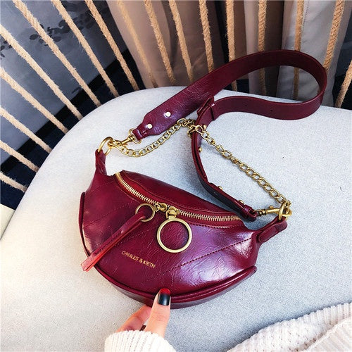 Ielgy 2020 spring and summer net red new versatile waist bag women's ins super hot fashion chest bag Single Shoulder Messenger fashion chain small bag
