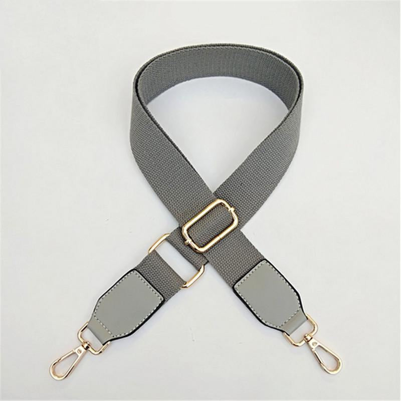 IELGY Fashion Solid Color Canvas Wide Shoulder Strap Accessories Adjustable All-match