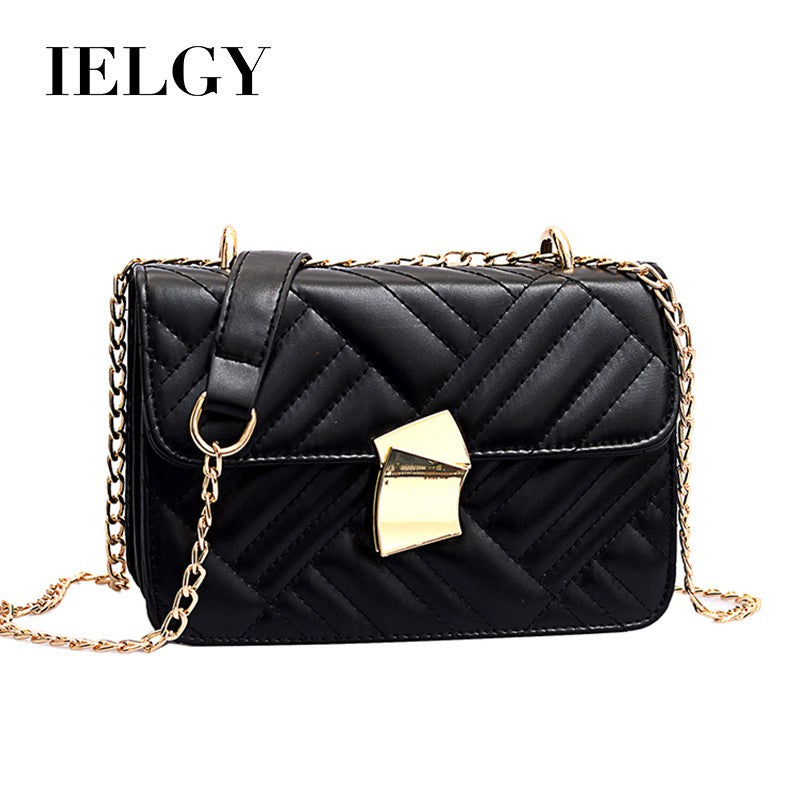 IELGY Korean version of the wild  chain shoulder bag simple fashion  square bag